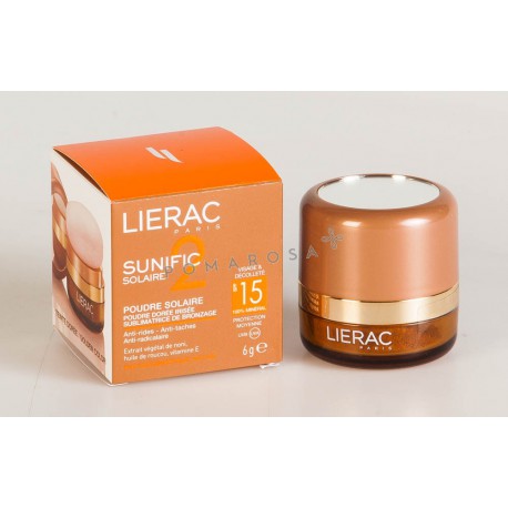 Lierac Sunific 2 Poudre Solaire Dorée Irisée Spf 15 6 Gr