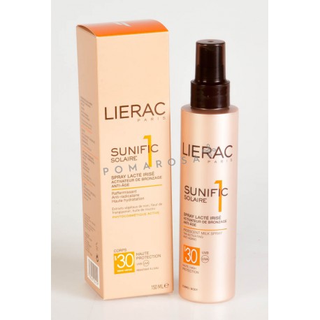 Lierac Sunific 1 Solaire Spray Lacté Irisé Activateur de Bronzage Spf 30 150 ml