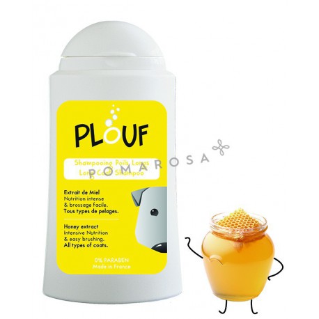 Plouf Shampooing Chien Poils Longs au Miel 200 ml