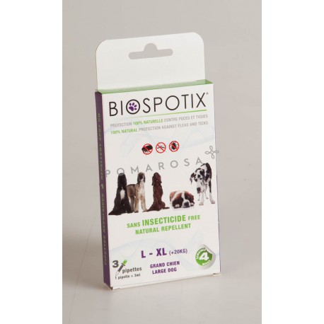 Biospotix Pipettes Anti-Puces Anti-Tiques Grand Chien X 3