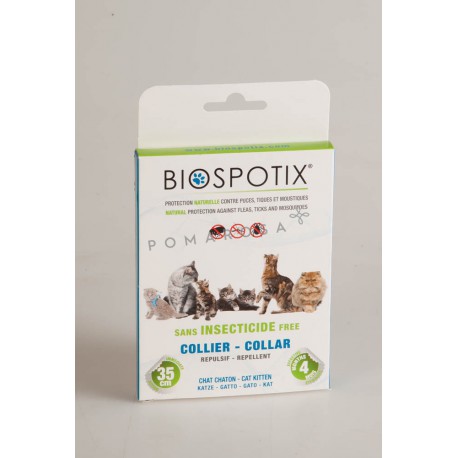 Biospotix Collier Anti-Puces Tiques et Moustiques Chat 