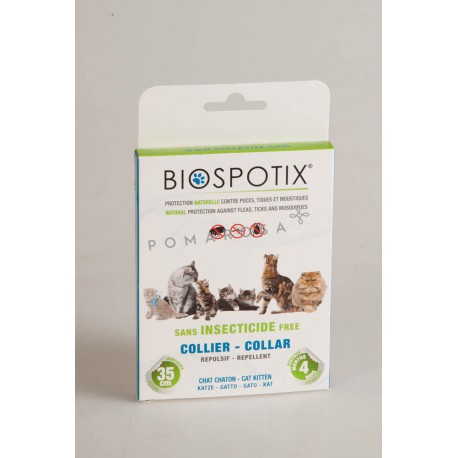 Biospotix Collier Anti-Puces Tiques et Moustiques Chat 