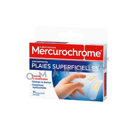 Mercurochrome Pansements Plaies Superficielles X 11