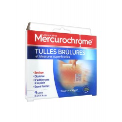 Mercurochrome Tulles Brûlures 4 Unités
