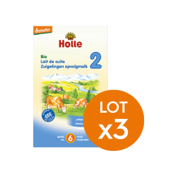 Holle Lait de Suite 2 Bio Dès 6 Mois Lot 3 X 600 gr