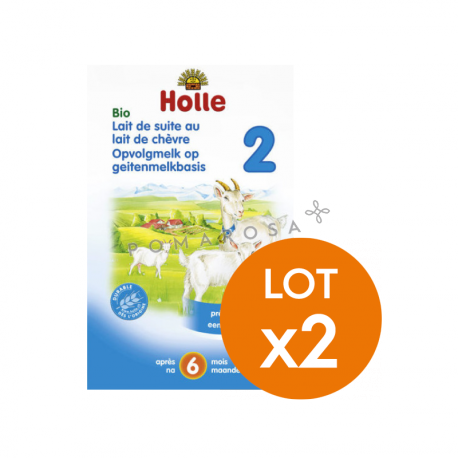 Holle Lait de Suite au Lait de Chèvre 2 dès 6 Mois 2 X 400 Gr