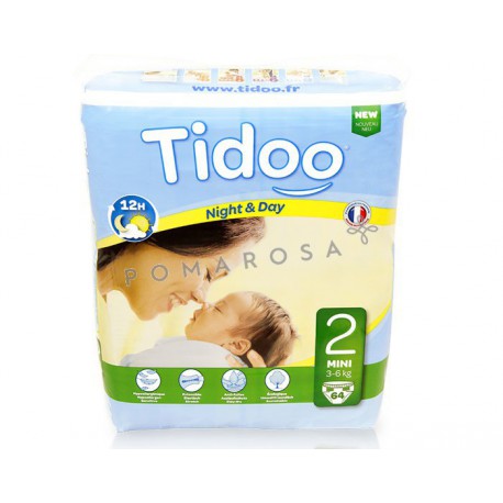 Tidoo Couches Jetables Écologiques Night & Day 2 Mini 3 - 6 kg