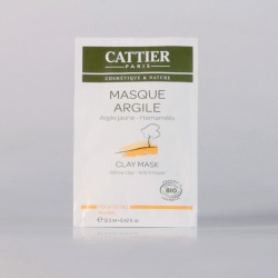 Cattier Masque Argile Jaune Hamamélis Sachet Unidose