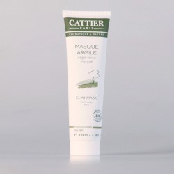 Cattier Masque à l'Argile Verte Menthe Poivrée 100 ml