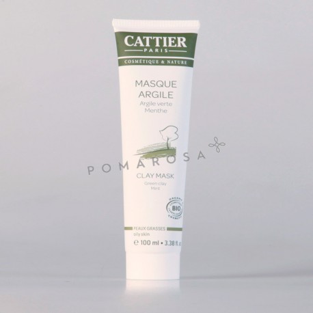 Cattier Masque à l'Argile Verte Menthe Poivrée 100 ml