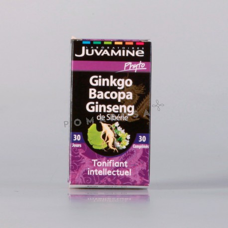 Juvamine Ginkgo Bacopa Ginseng 30 Comprimés