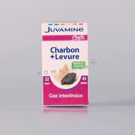 Juvamine Charbon + Levure 45 Gélules