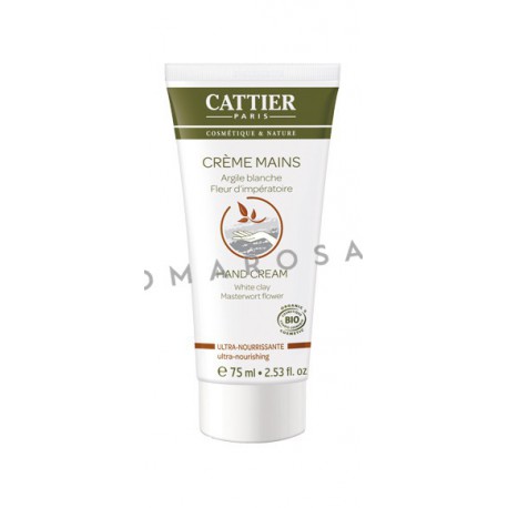 Cattier crème mains ultra nourrissante à l'argile blanche 75 ml