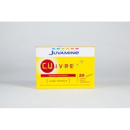 Juvamine Cuivre Système immunitaire 20 ampoules 5ml