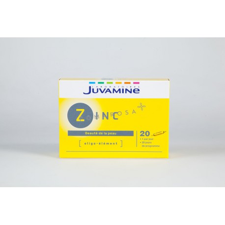 Juvamine Zinc Beauté de la peau 20 ampoules 5ml