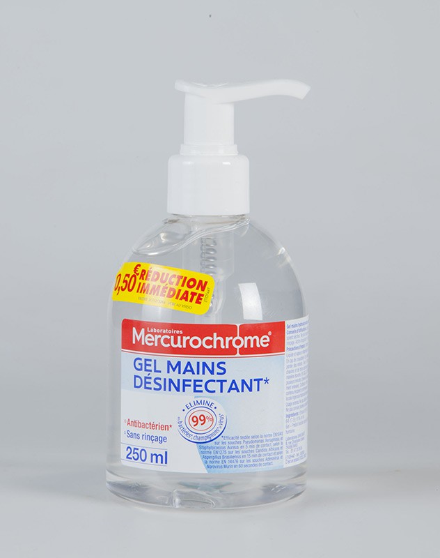 Mercurochrome, Gel mains désinfectant* 250ml