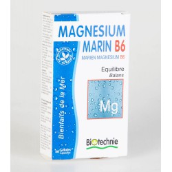 Biotechnie Magnésium Marin B6 Bio 40 Gélules