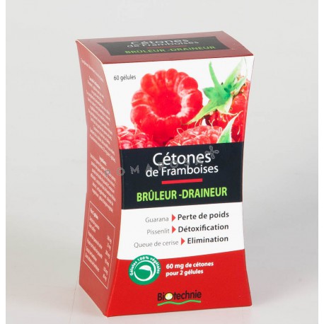 Biotechnie Cétones de Framboise 60 Gélules