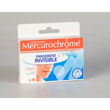 Mercurochrome Pansements Invisibles 18 Unités