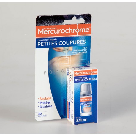 Mercurochrome Pansement Liquide Petites Coupures 3,25 ml