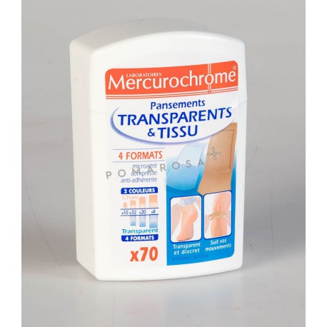 Mercurochrome Boite Pansement Mix Famille 70 unités