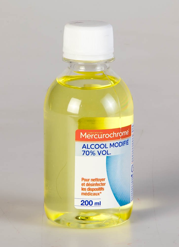 Mercurochrome Alcool Modifié 70 200 ml Pas Cher - Premiers soins