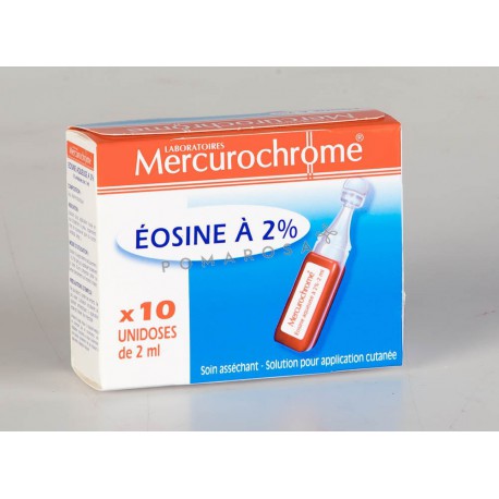Mercurochrome Eosine à 2% 10 Unidoses stériles de 2 ml