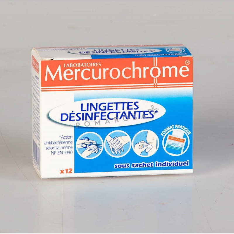 Mercurochrome, Lingettes désinfectantes