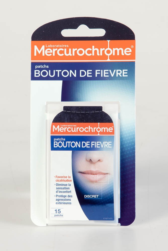 Mercurochrome Patch Boutons de Fièvre 15 Unités