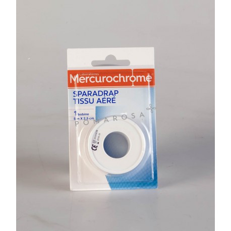 Mercurochrome Sparadrap tissu Aéré 5 x 2,5 cm
