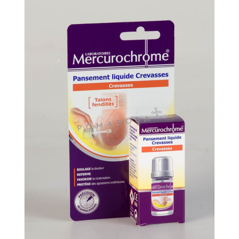 meSoigner - Mercurochrome Pansement Liquide Crevasses 3,25ml