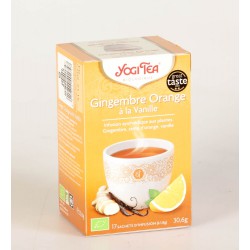 Thé Yogi Tea arômes Gingembre Orange et Vanille