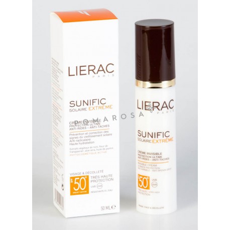 Lierac Sunific Solaire Extrême Crème Invisible Spf 50+ Anti-Rides 50 ml